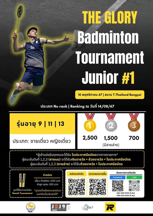 The Glory Badminton Tournament Junior ครั้งที่ 1 