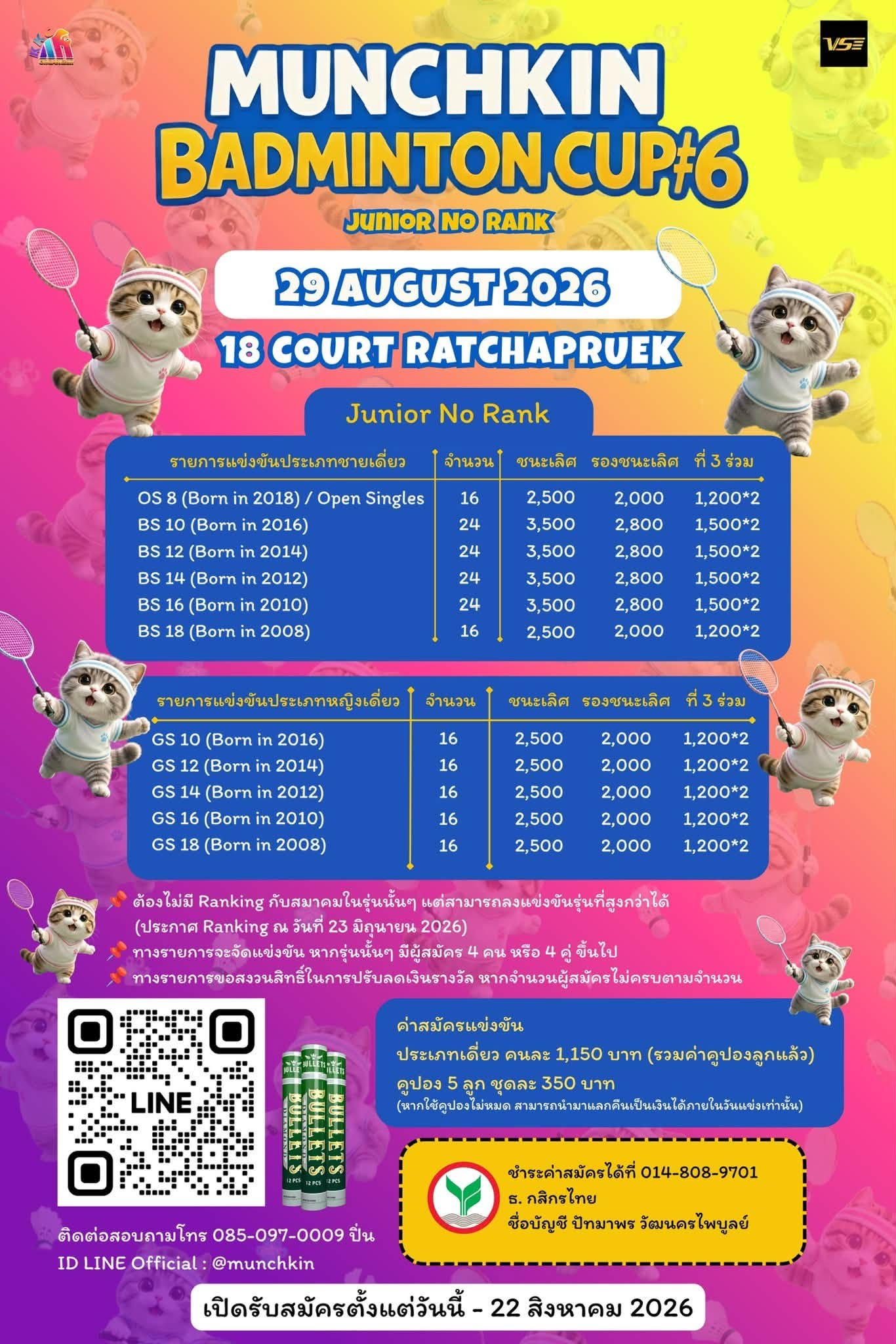 Munchkin Badminton Cup#6 (Junior No Rank)